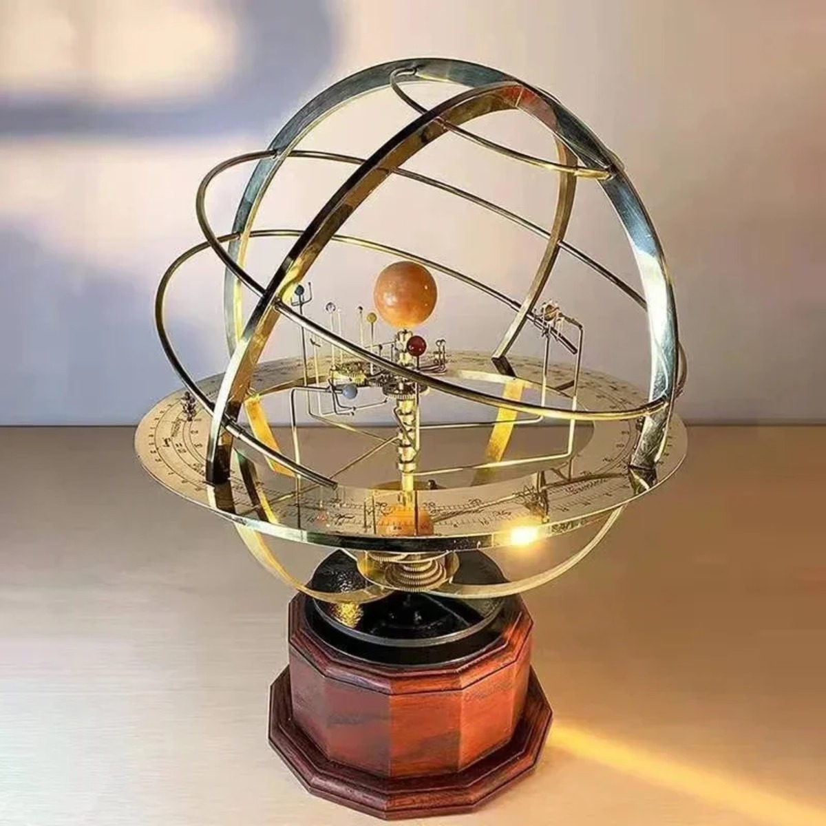 Solar System Orrery - Механическая модель Солнечной системы, металлическая кинетическая